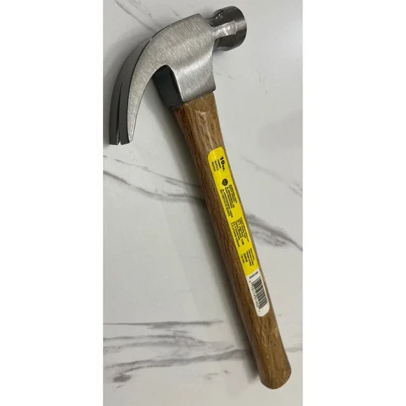 Stanley 10oz Wood Handle Curved Claw Hammer STHT51455 Forged Steel Smooth Face - Picture 5 of 7